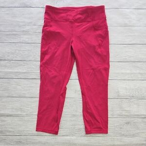 Lululemon Women's Time To Sweat Cropped Legging Ruby Red Size 10